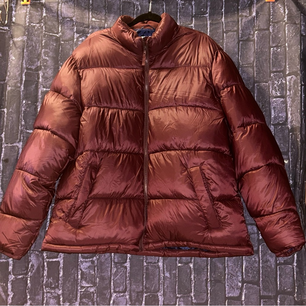 OLD Navy Frost Free Quilted Men’s Puffer Zip Coat/Jacket RAISIN Arizona Sz XXLT